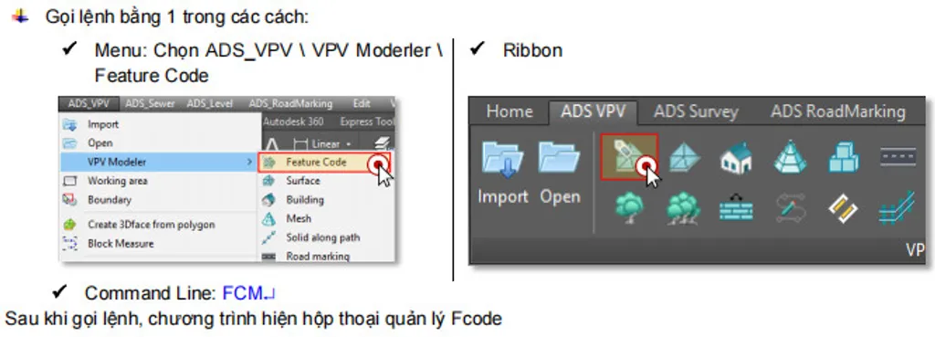 Bộ lọc đối tượng Feature code