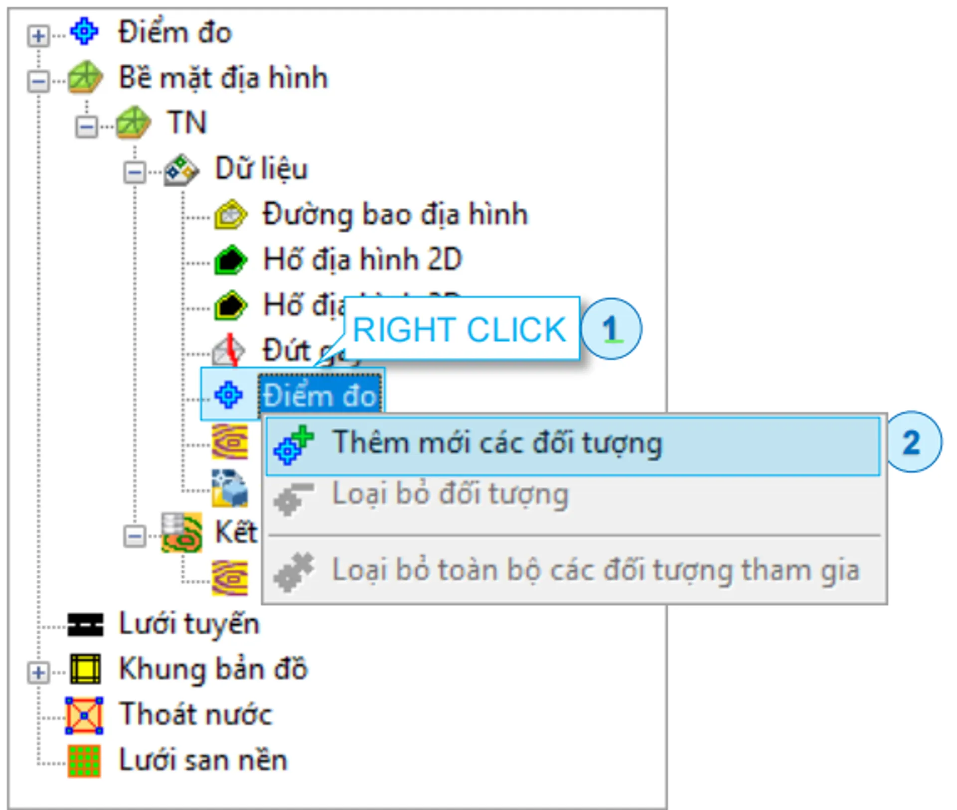 Thêm đối tượng vào mô hình