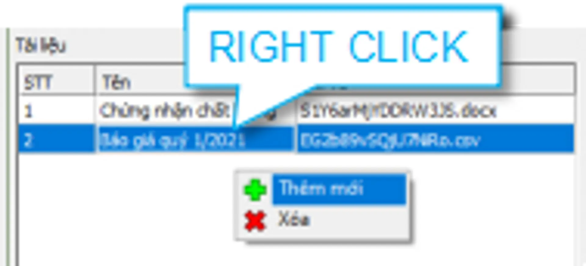 Thêm mới tài liệu của nhà cung cấp