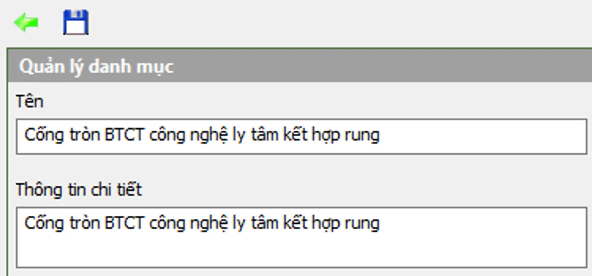 Thêm mới danh mục cấu kiện
