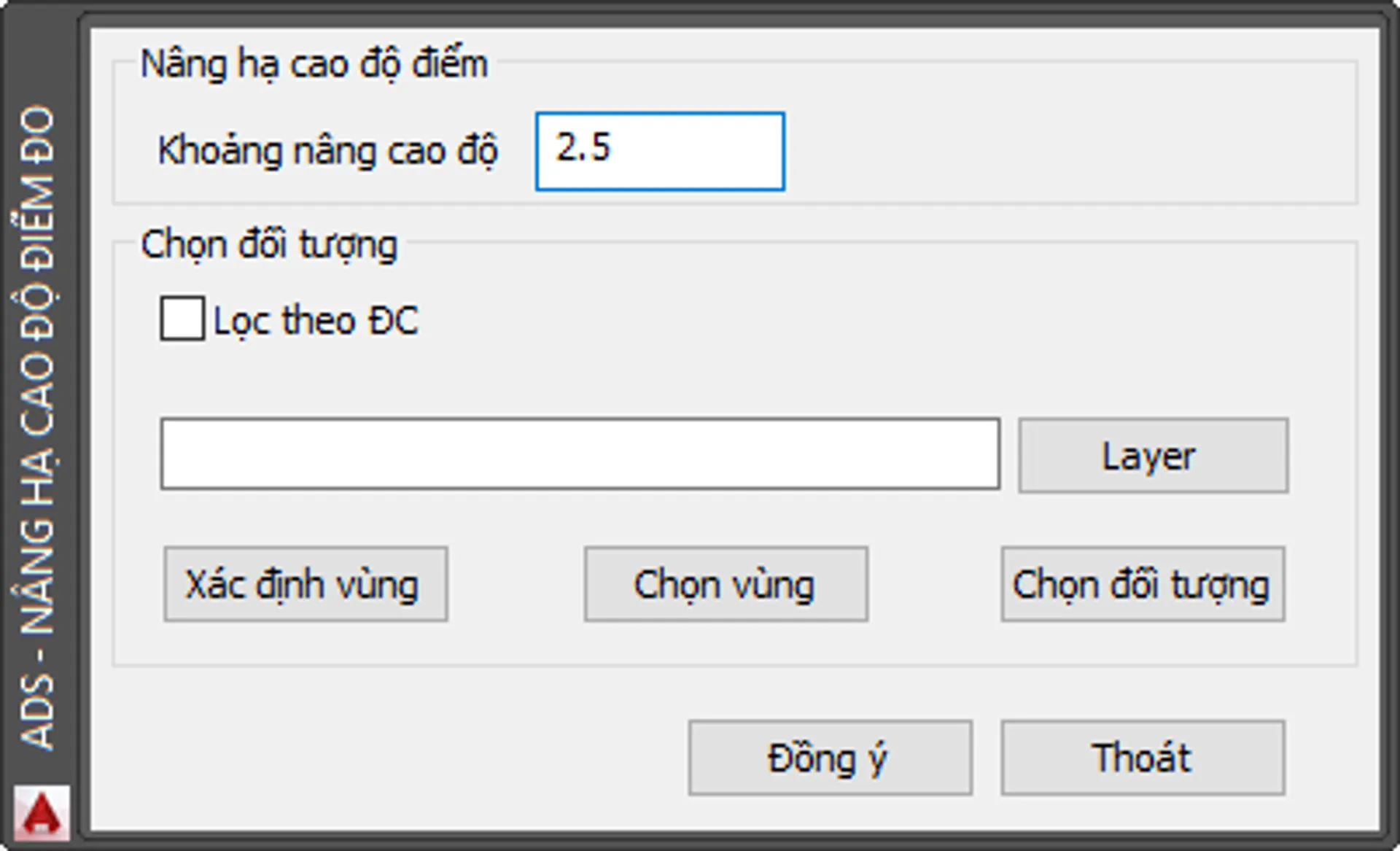 Nâng hạ cao độ điểm